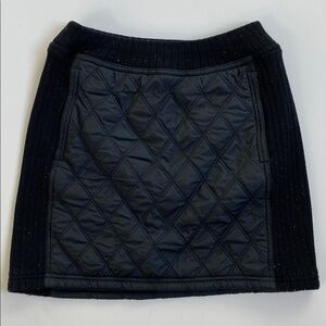 Prana Black Quilted Mini Skirt XS
